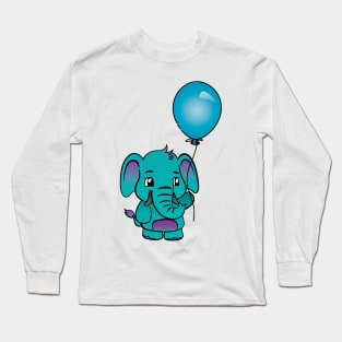 Elephant with Balloon Long Sleeve T-Shirt